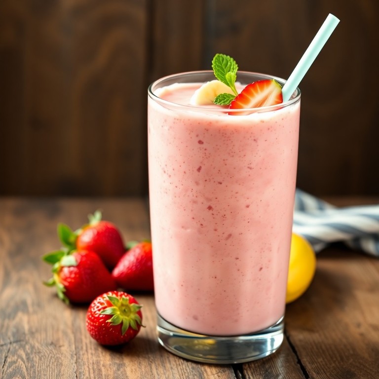 Smoothie Refrescante de Morango e Banana