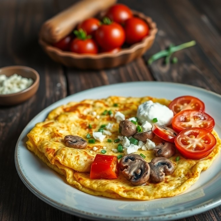 Champignon Tomaten Omelette