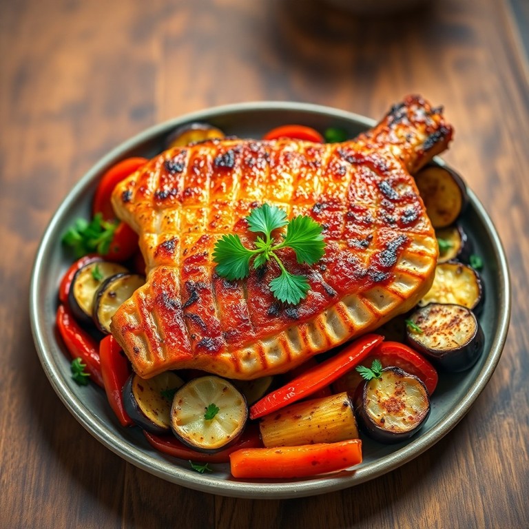 Fraldinha al Horno con Verduras Asadas