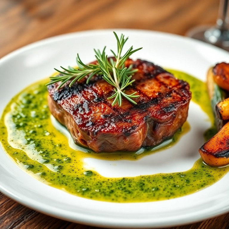Filete Mignon con Salsa de Hierbas Frescas