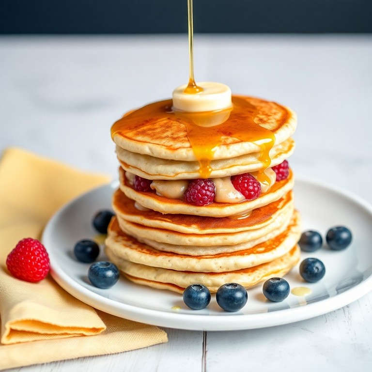 Raspberry Cream Cheese Stuffed Pancakes