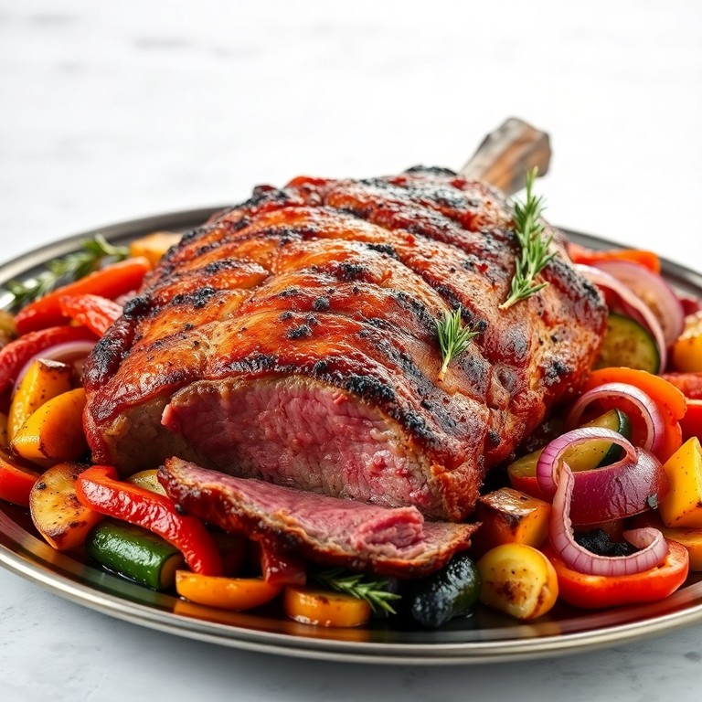 Picanha al Horno con Verduras Asadas
