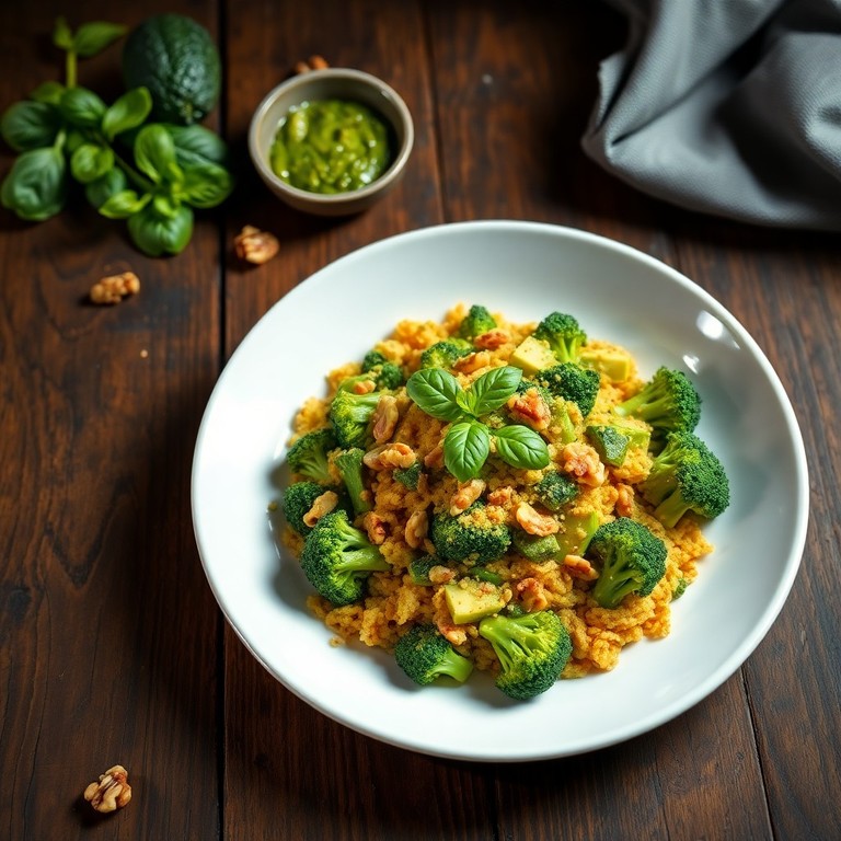 Farofa de Brócoli al Pesto de Aguacate