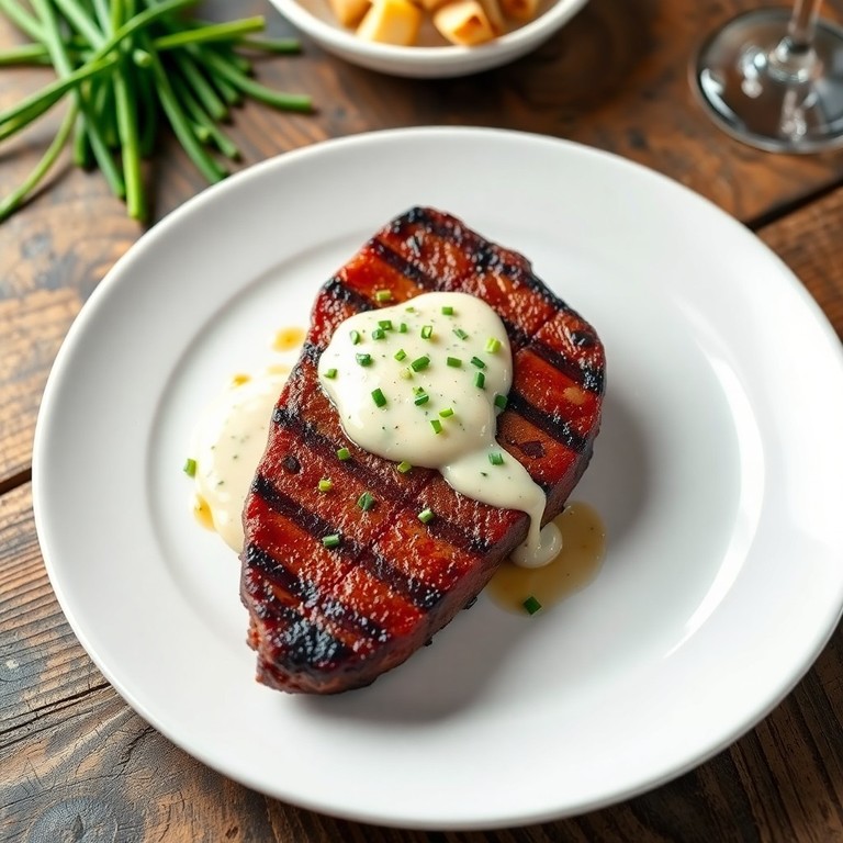 Picanha con Salsa Gorgonzola a la Parrilla