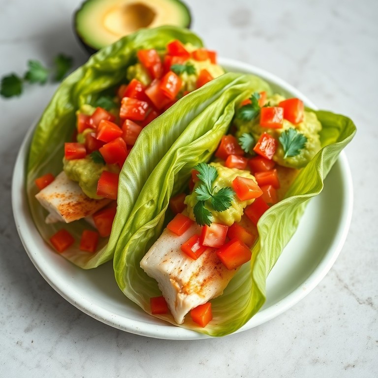 Tacos de Pescada al Horno en Tortillas de Col