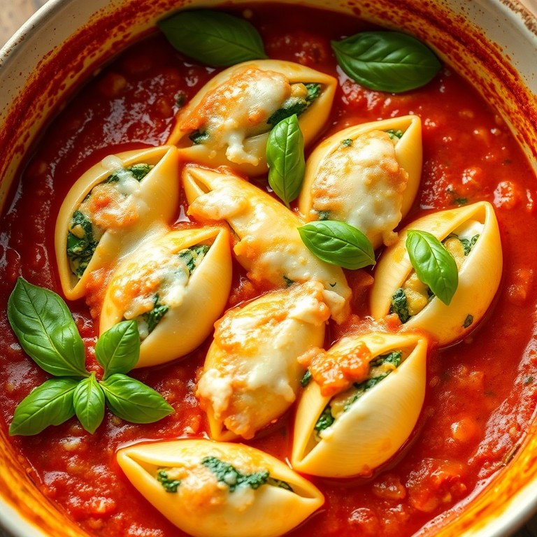 Creamy Ricotta & Spinach Stuffed Shells