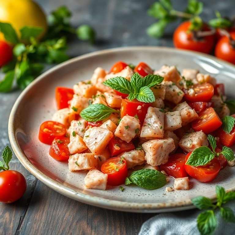 Thunfisch-Tomaten-Salat mit Kräutern