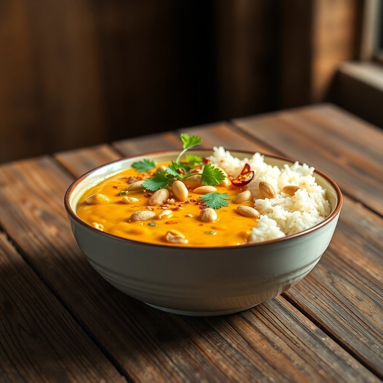 Curry de Lait d'Avoine et Cacahuètes