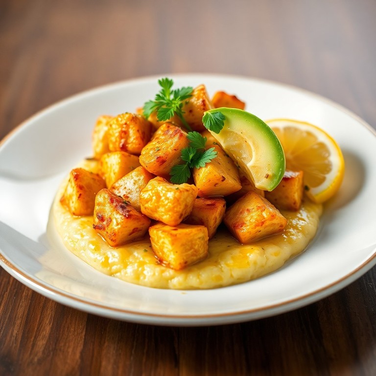 Zitronen-Ingwer Blumenkohl mit Seidentofu