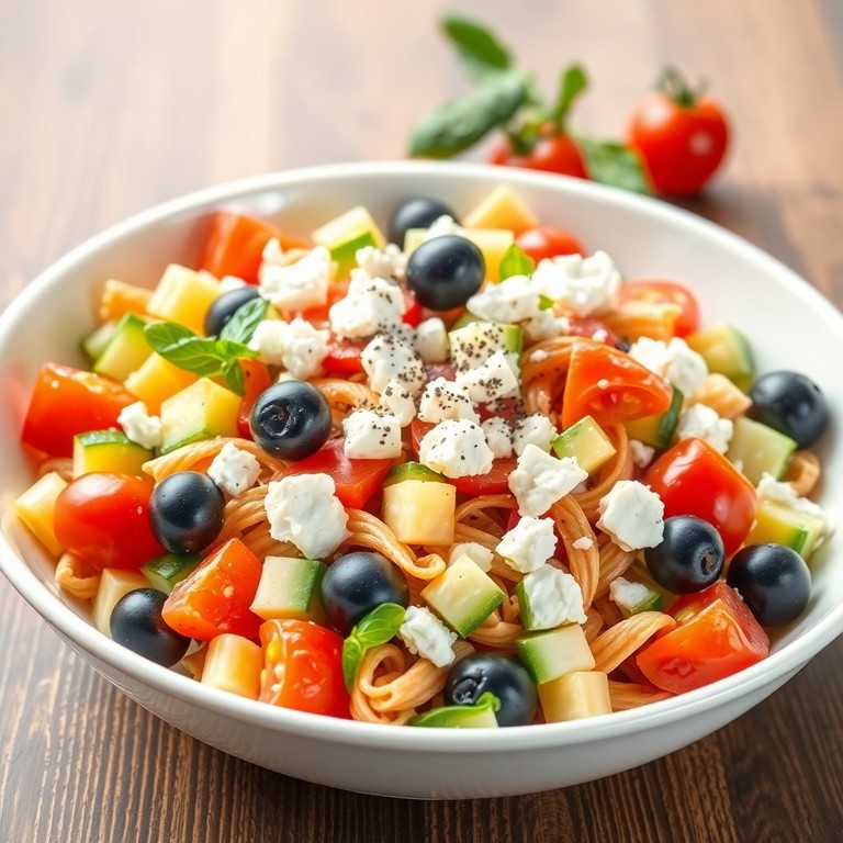 Salada Colorida de Macarrão Integral