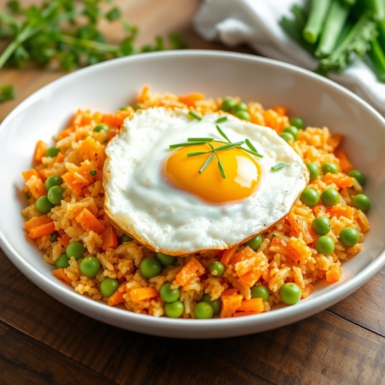 Arroz à Primavera com Ovo Mexido
