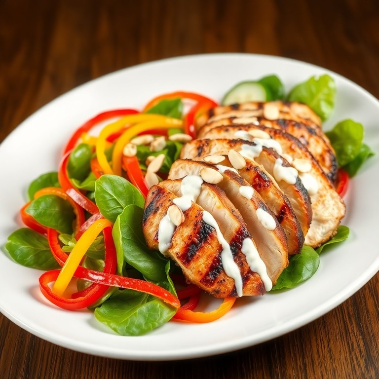 Ensalada de Pollo a la Parrilla con Mayonesa de Yogur