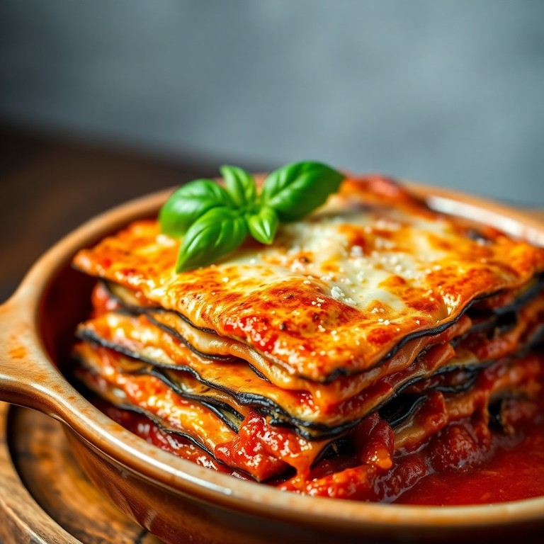 Lasanha de Berinjela com Carne Moída ao Forno