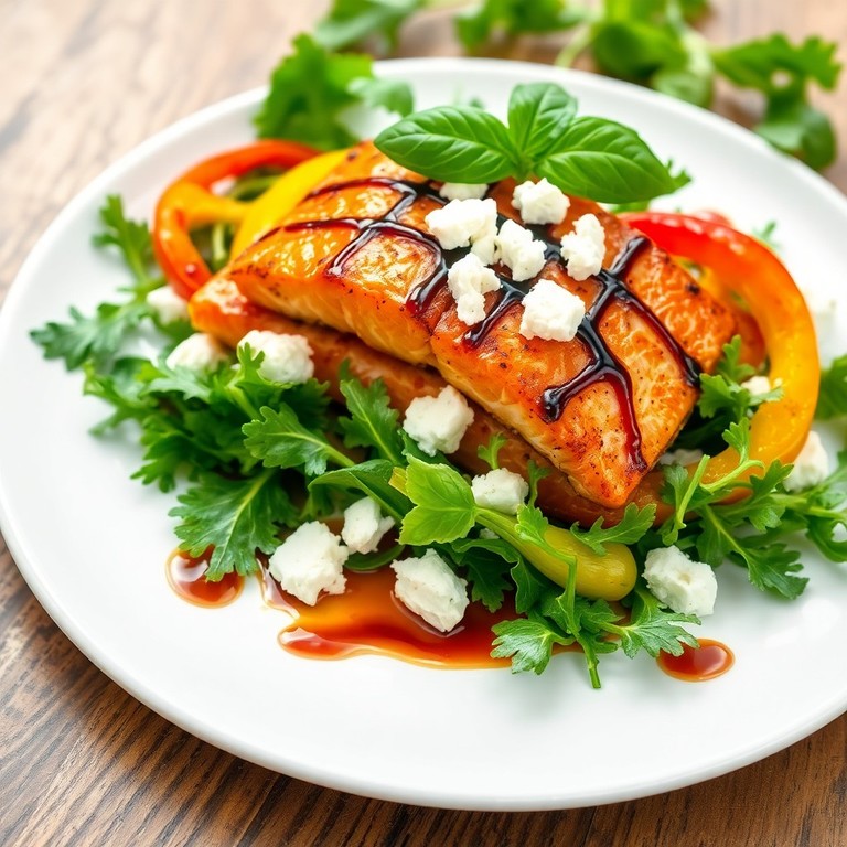 Salade de Saumon Fumé et Poivrons Grillés