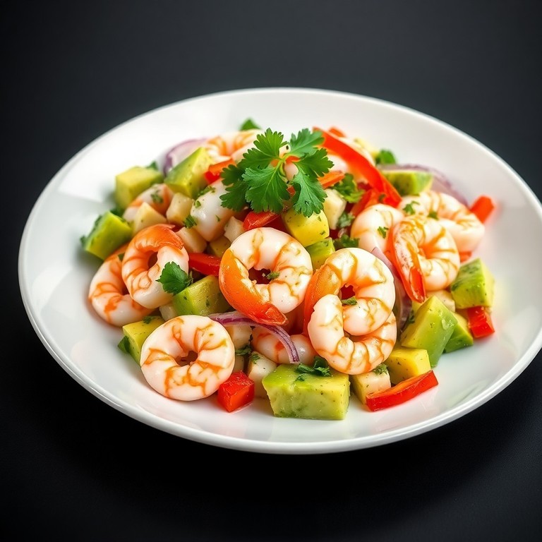 Salade de crevettes à l'avocat et au citron vert