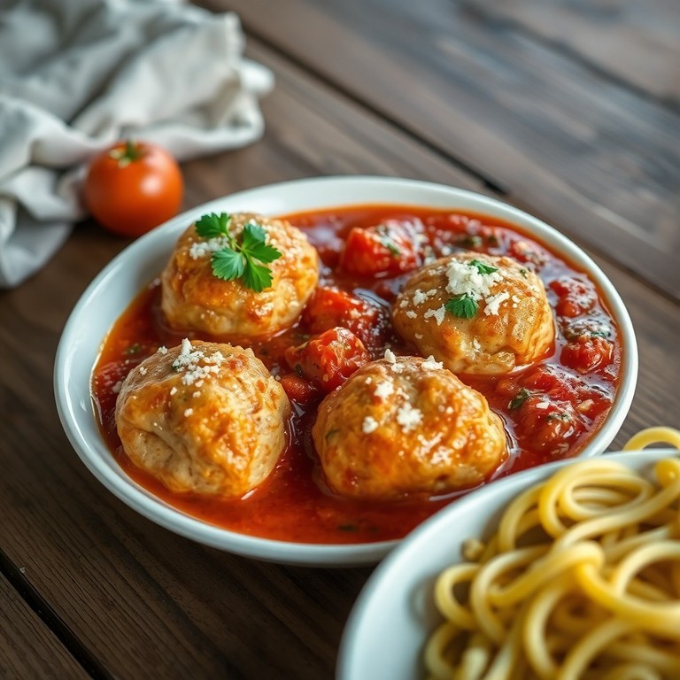 Almôndegas de Frango ao Molho de Tomate