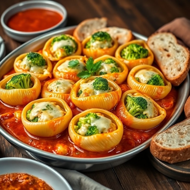 Broccoli and Cheese Stuffed Pasta Shells