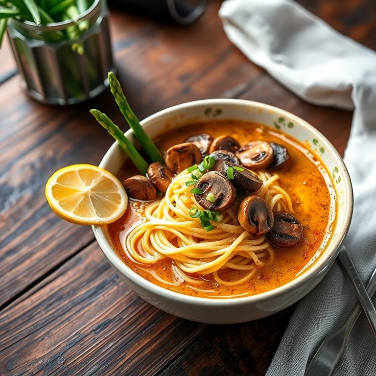 Ramen de la Huerta con Setas al Ajillo