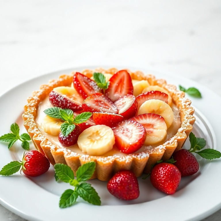 Torta Rápida de Creme e Frutas com Massa Dona Benta