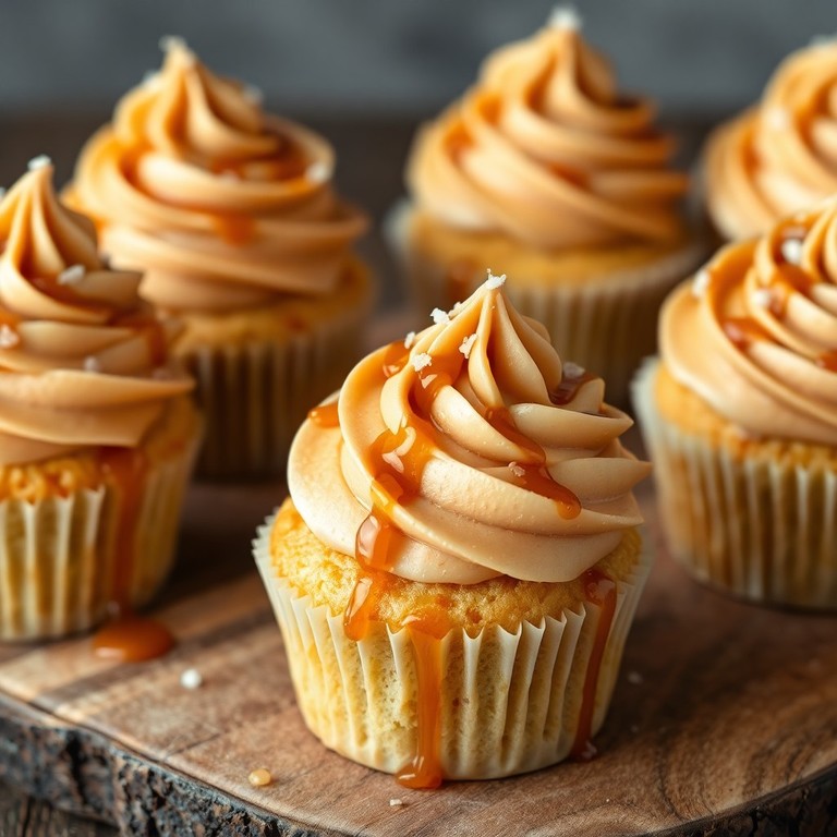 Cupcakes de Caramelo y Ron Añejo con Frosting de Caramelo Salado