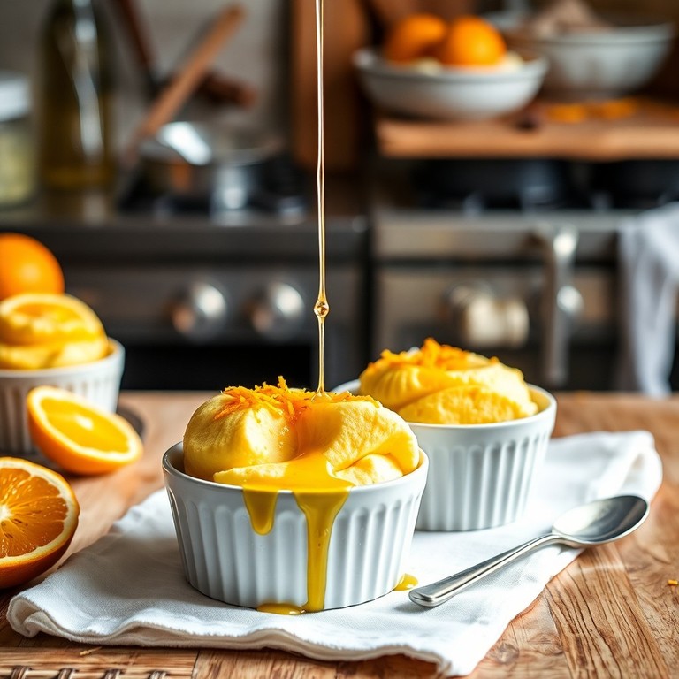 Chiffon de Naranja al Horno en Ramekin con Miel