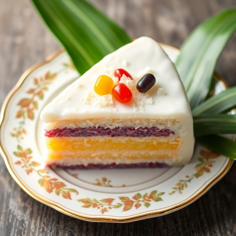 Sapin-Sapin Navideño de Coco y Frutas Confitadas