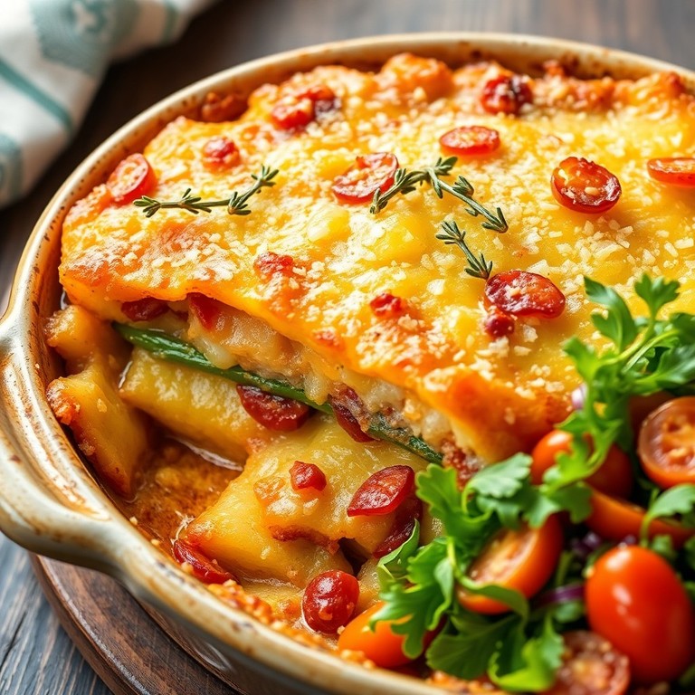 Hachis Parmentier Revisitée : Poireaux, Champignons, Chorizo et Gratin Parmesan