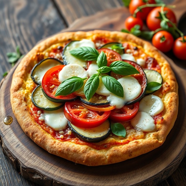 Pizza Veggie Delicia con Base de Almendras