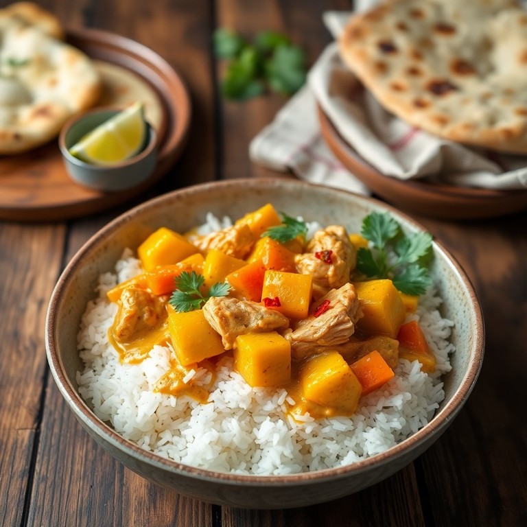 Curry Cremoso de Pollo y Vegetales al Coco