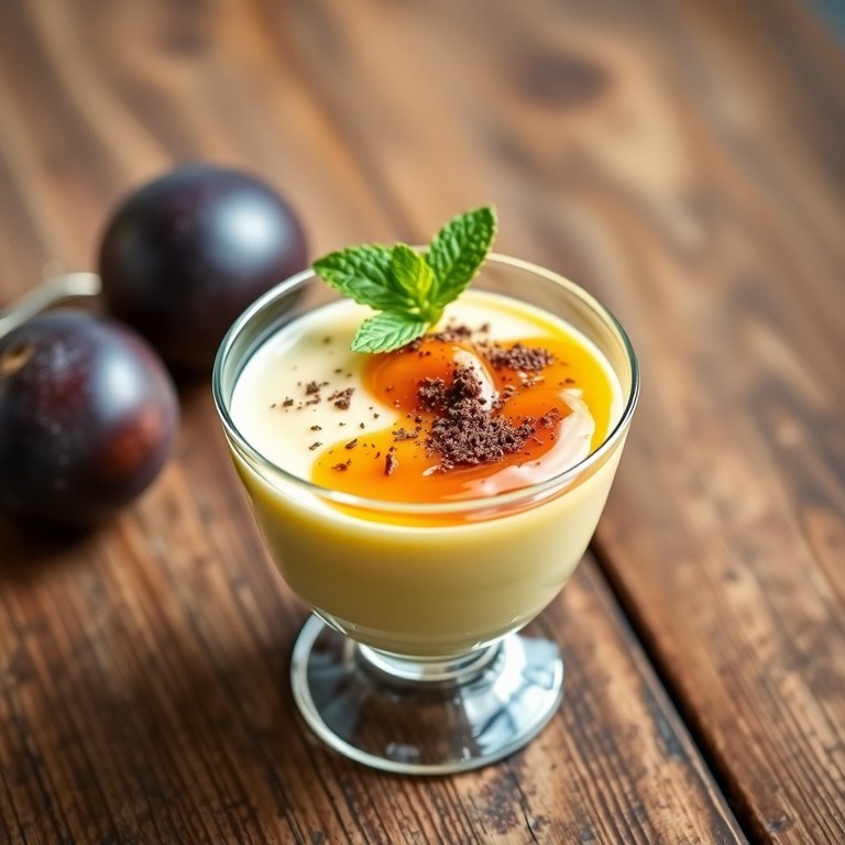 Mousse Gelado de Maracujá com Leite em Pó