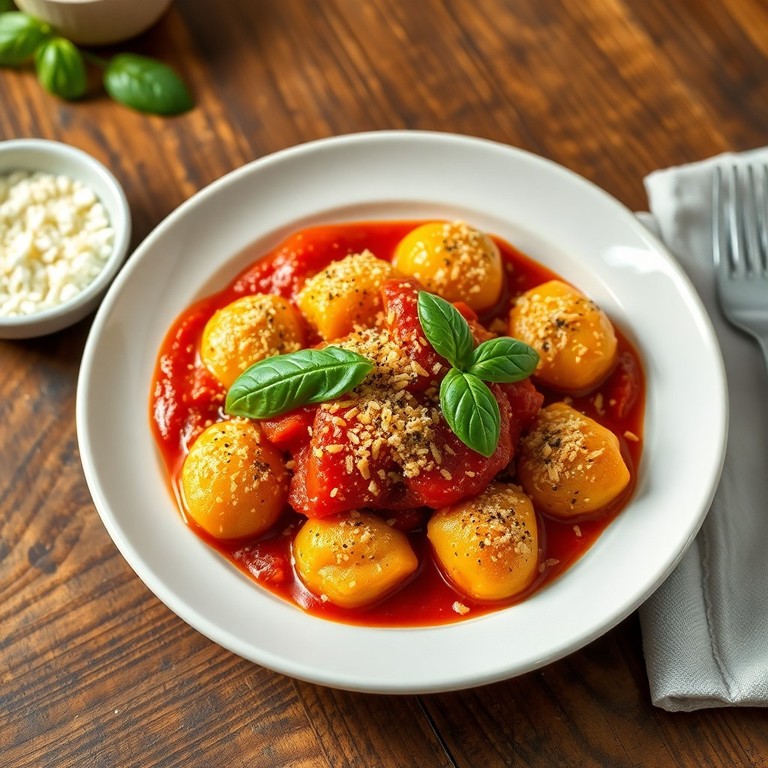 Ñoquis de Batata y Almendras Horneados a la Parmesana Vegana