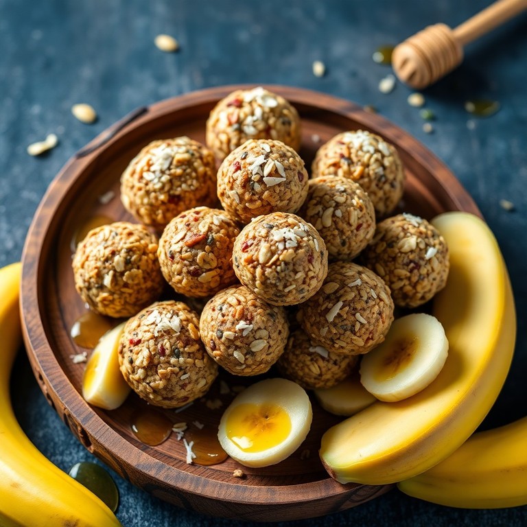 Bolitas Energéticas de Plátano y Yogur Griego