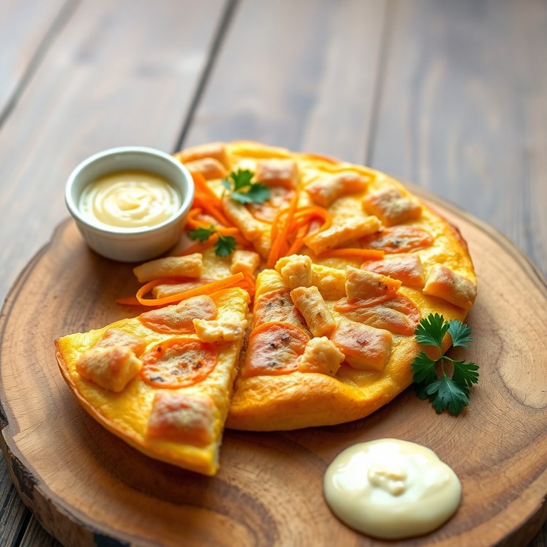 Tortilla Española de Pollo, Huevo y Zanahoria