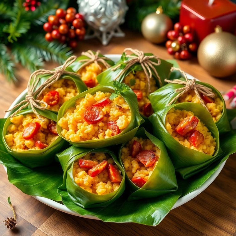 Christmas Chorizo and Cheese Suman