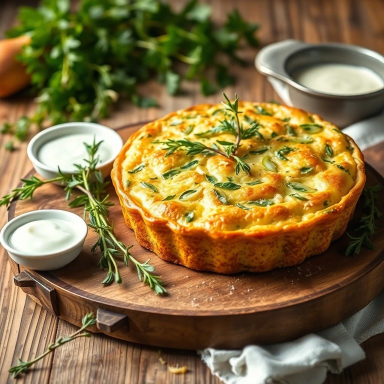 Cake Léger au Poireau et Herbes Fraîches