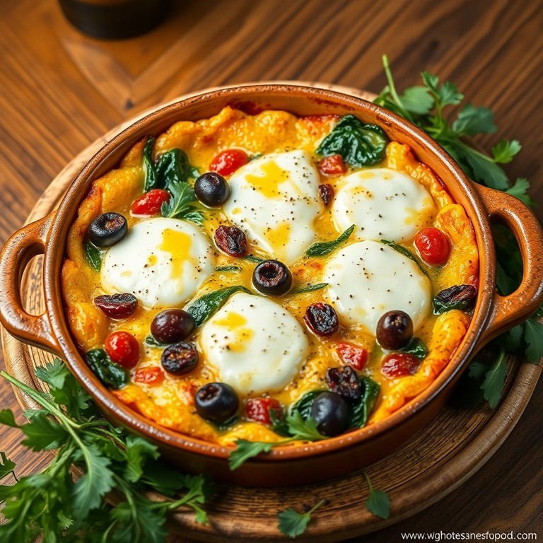 Bietola e Mozzarella Gratinata con Olive Nere e Pomodorini Secchi