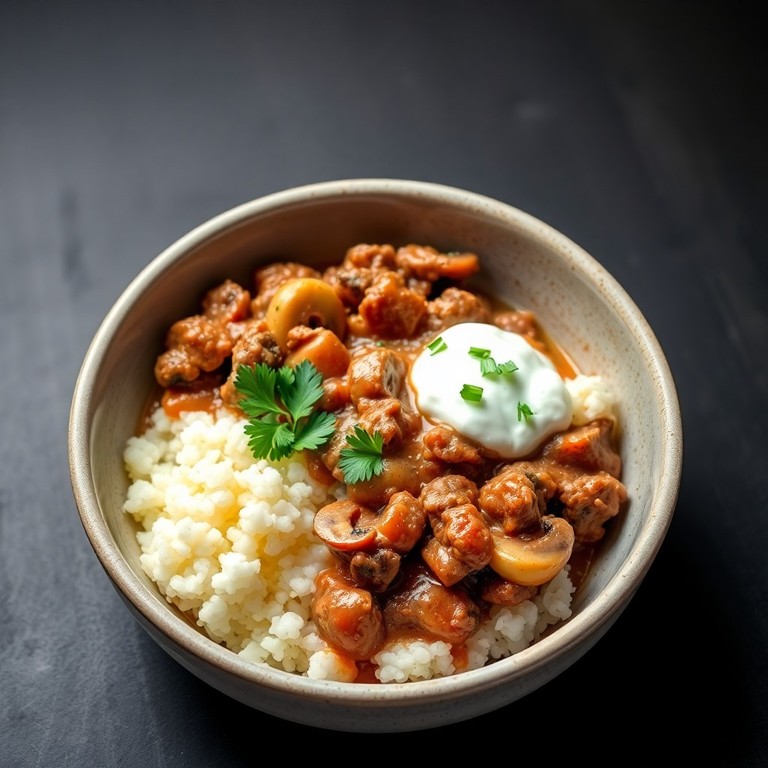 Low-Carb Beef Stroganoff Bowls