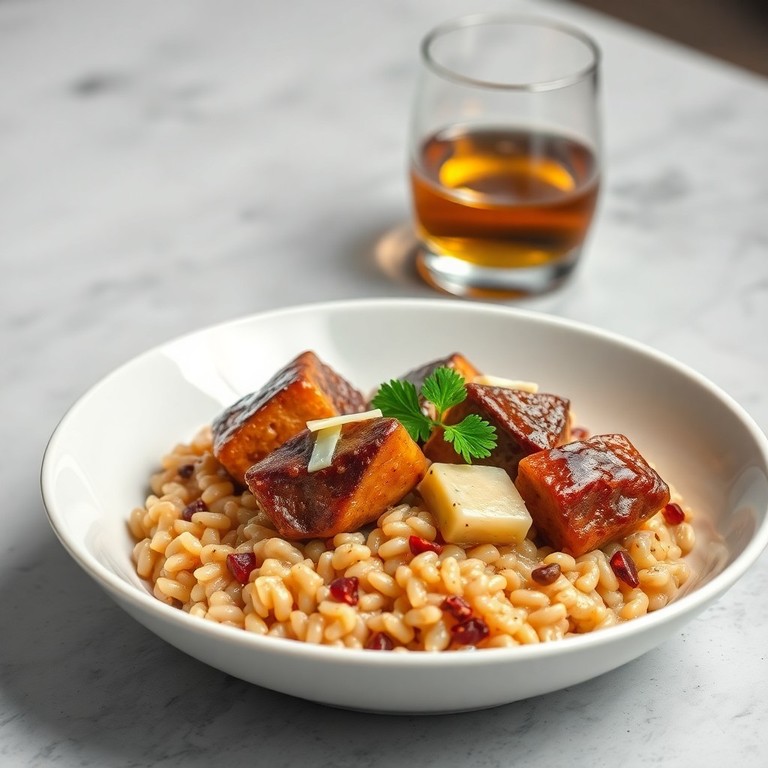Risoto de Coxão Mole ao Whisky com Queijo do Reino