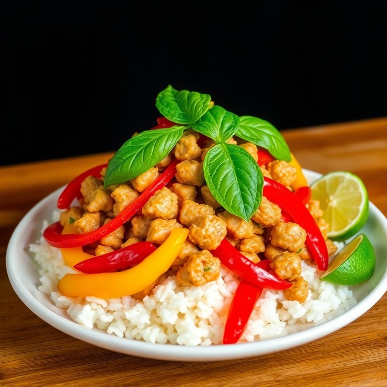 Pad Kra Pao Gai (Frango com Manjericão Tailandês)