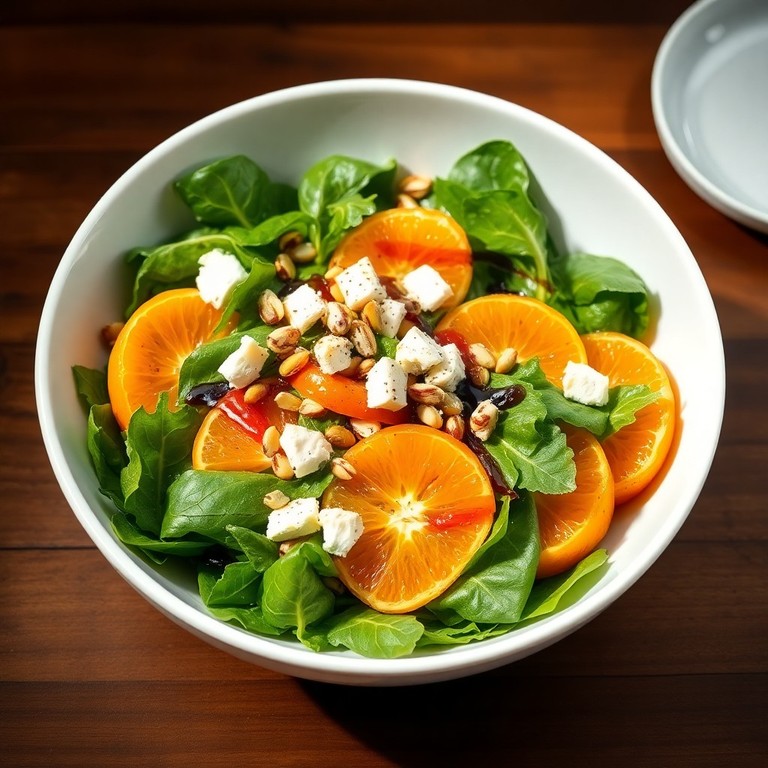 Salada Mediterrânea de Pistache e Feta com Laranja