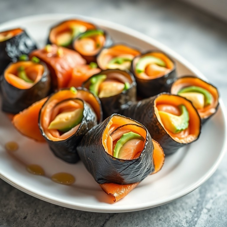 Involtini di Salmone Affumicato con Mousse al Philadelphia e Nori