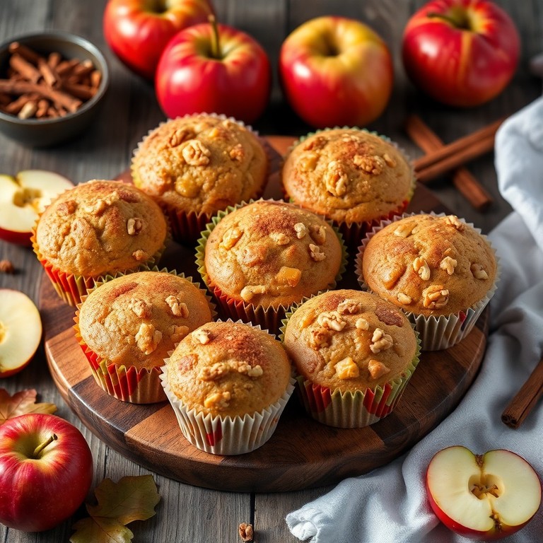 Zuckerarme Apfel-Zimt-Muffins