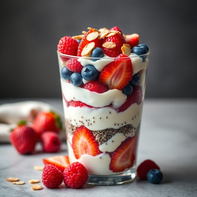 Parfait Protéiné au Yaourt Grec et Chia