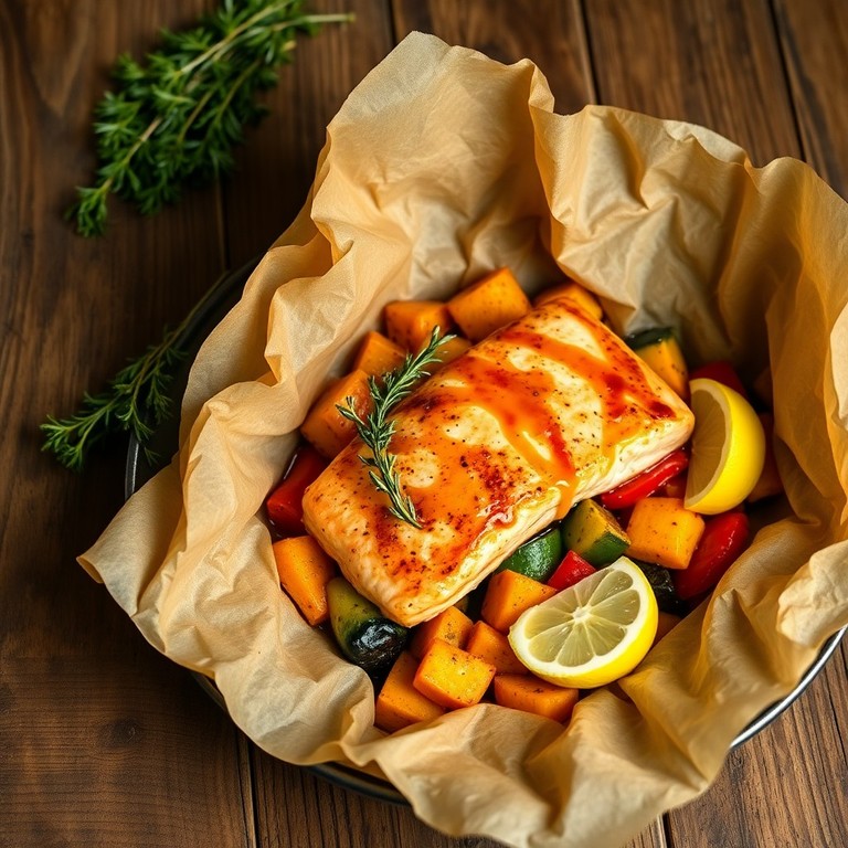 Saumon en Papillote Automnale