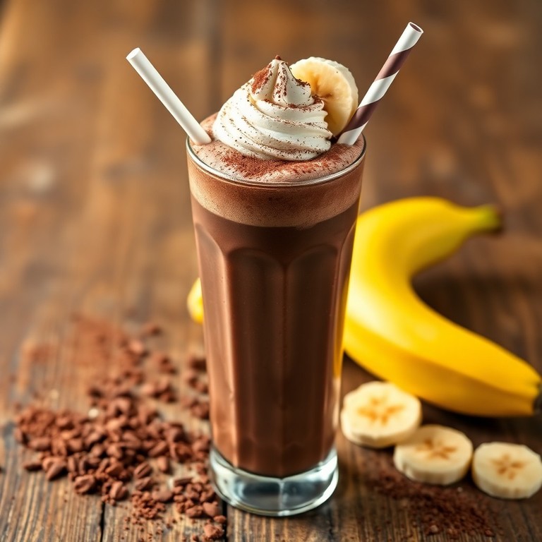 Dark Chocolate Banana Milkshake