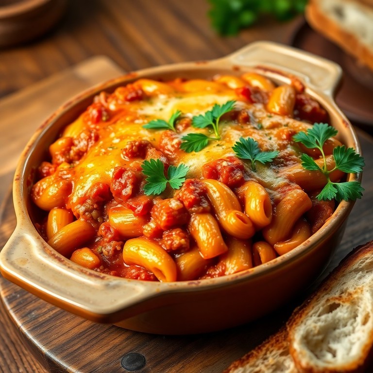 Fırında Domatesli Makarna Graten