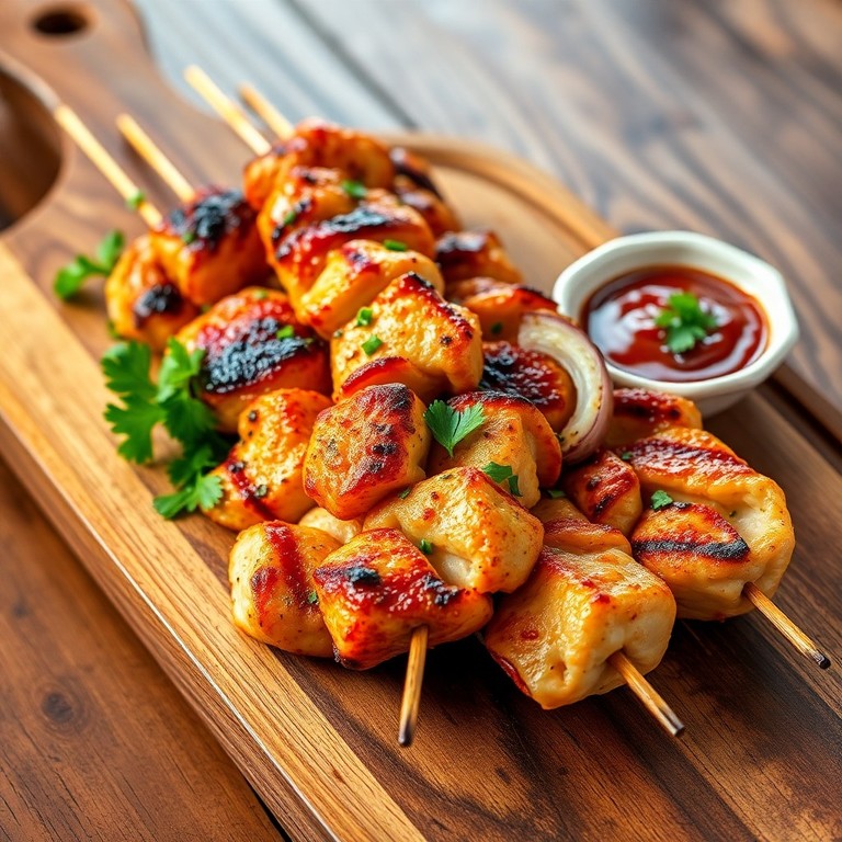 Brochettes de Poulet Grillées à la Paprika et Herbes Fraîches