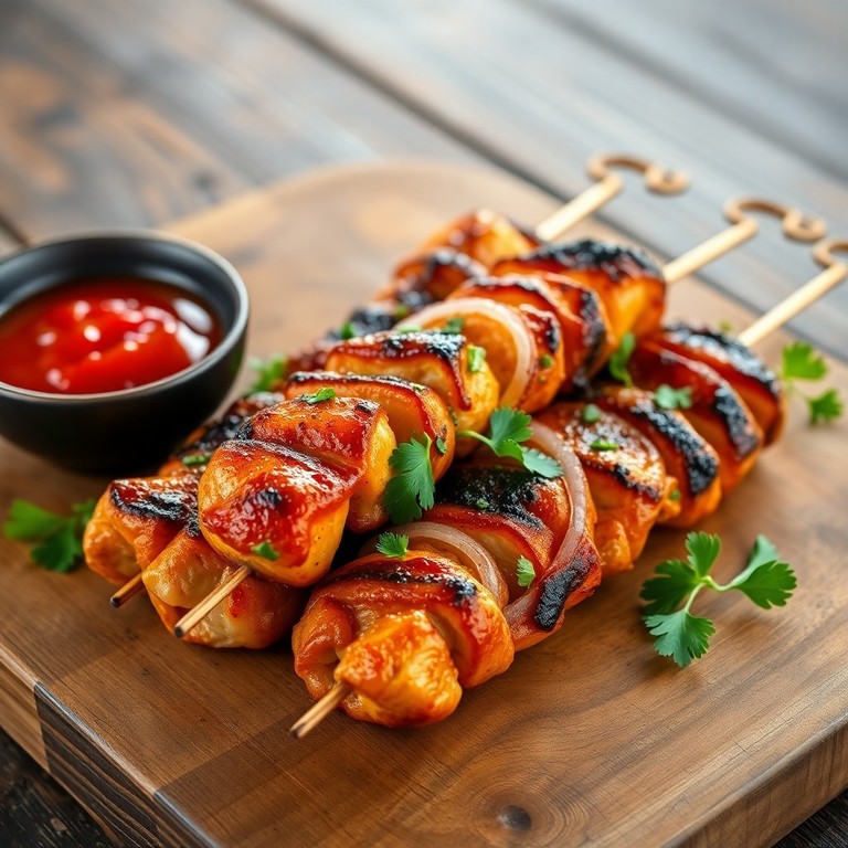 Brochettes de Poulet Grillées au Paprika et Persil
