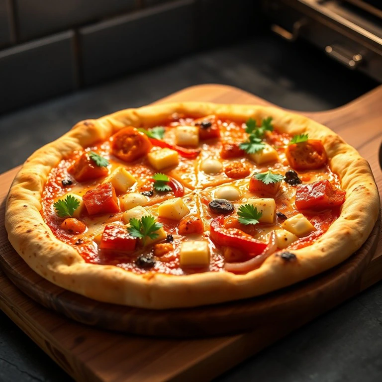 Truffle Paneer Pizza with Saffron & Spice