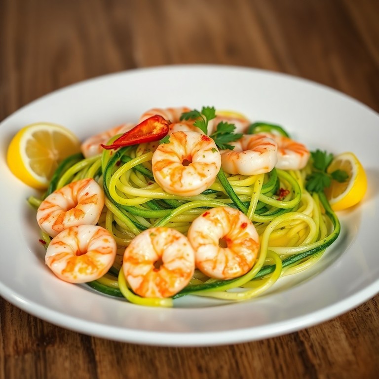 Spicy Shrimp Scampi with Zucchini Noodles